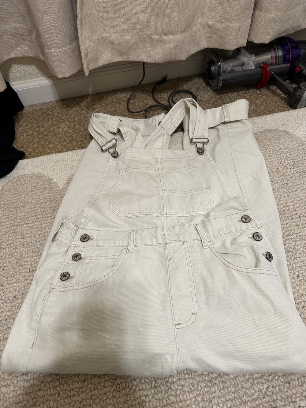 We The Free Cream Utility Overalls